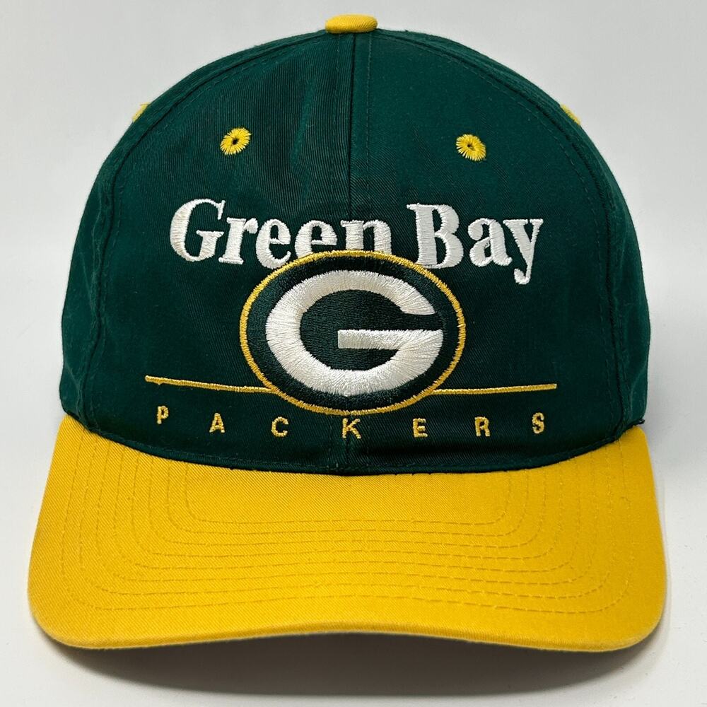 Vintage 90s Green Bay Packers Hat Baseball Cap Green Twins Enterprise Snapback